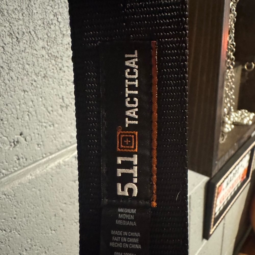 5.11 Tactical Black Belt with Orange Accent